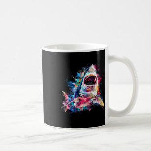 Caneca De Café Grande Tubarão Branco Scuby Mergulho Pesca Amante