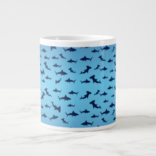 Caneca De Café Grande Tubarões e mais tubarões