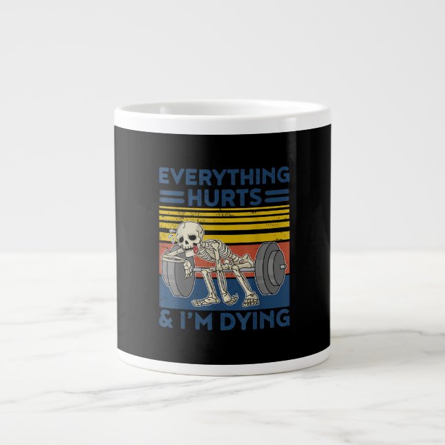 Caneca De Café Grande Tudo Magoa Pesar Ness Gym Gift (Frente)
