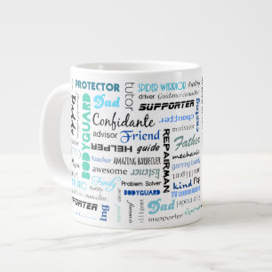 Caneca De Café Grande Tudo o que um pai é para mim tipografia
