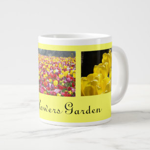 Caneca De Café Grande Tulipas de Flores de Tulipas Grandes