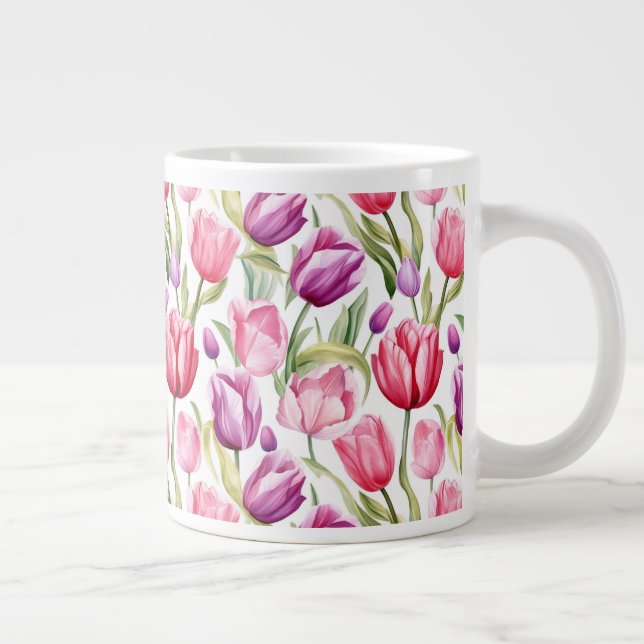 Caneca De Café Grande Tulipas Jumbo Mug (Direita)