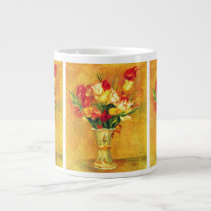 Caneca De Café Grande Tulipas por Pierre Renoir, Arte Impressionista Vin