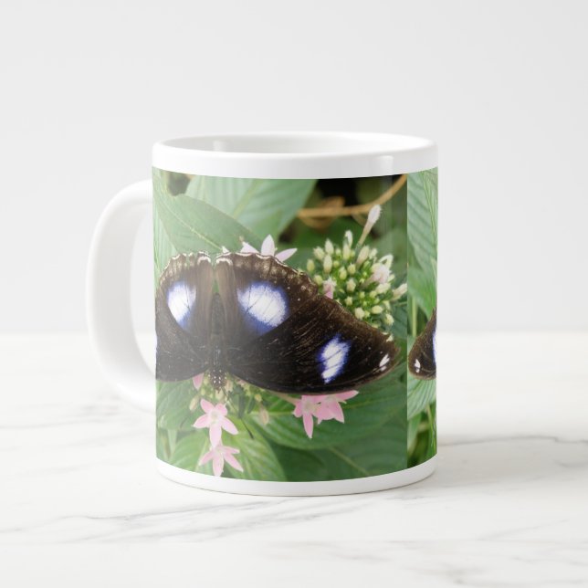 Caneca De Café Grande Tumba de borboleta azul (Frente Esquerda)