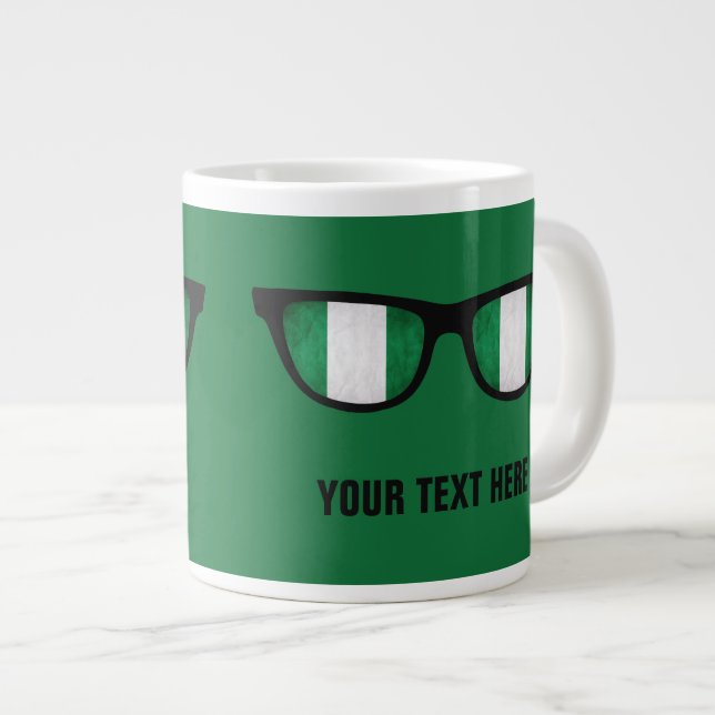 Caneca De Café Grande Tumos personalizados do Nigeriano Shades (Frente Esquerda)