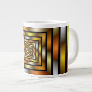 Caneca De Café Grande Túnel Luminoso - Gráfico Fratural Trippy