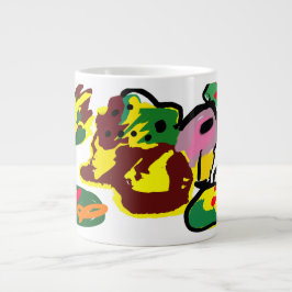 Caneca De Café Grande Turkey paint