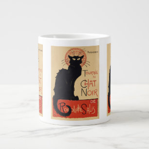 Caneca De Café Grande Turnê do Gato Preto Arte Vintage Gato Preto Art No