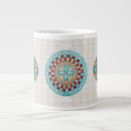 Caneca De Café Grande Turquesa Quill Inspirou Design