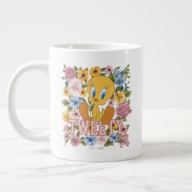 Caneca De Café Grande TWEETY™ Floral Embroidery Graphic (Esquerda)