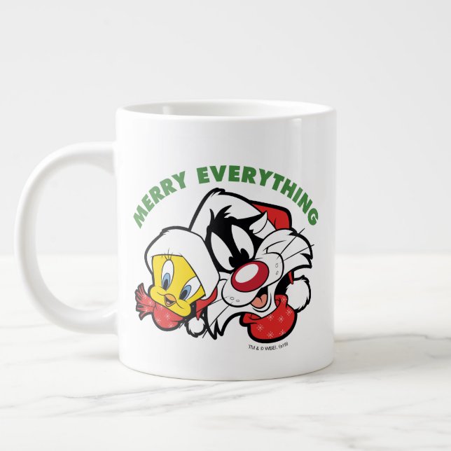 Caneca De Café Grande TWEETY™ & SYLVESTER™ "Tudo de Feliz" (Esquerda)