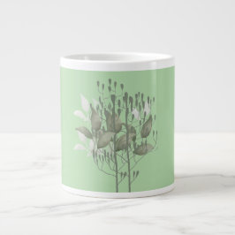 Caneca De Café Grande Twigs e folhas