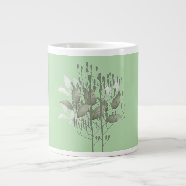 Caneca De Café Grande Twigs e folhas (Frente)