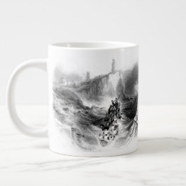 Caneca De Café Grande Tynemouth Lighthouse e Harbor