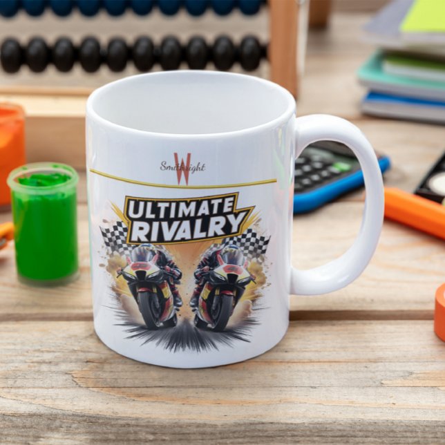 Caneca De Café Grande Última Rivalidade: Lash do MotoGP (Criador carregado)