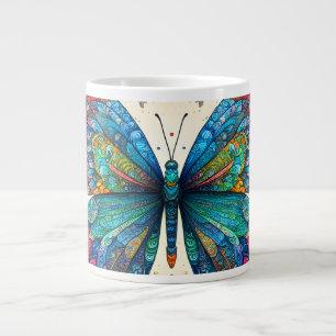 Caneca De Café Grande Um Balé Arco-Íris de Borboleta