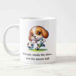 Caneca De Café Grande Um beagle rouba o show