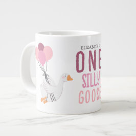 Caneca De Café Grande Um Bobo fica rosa no aniversário