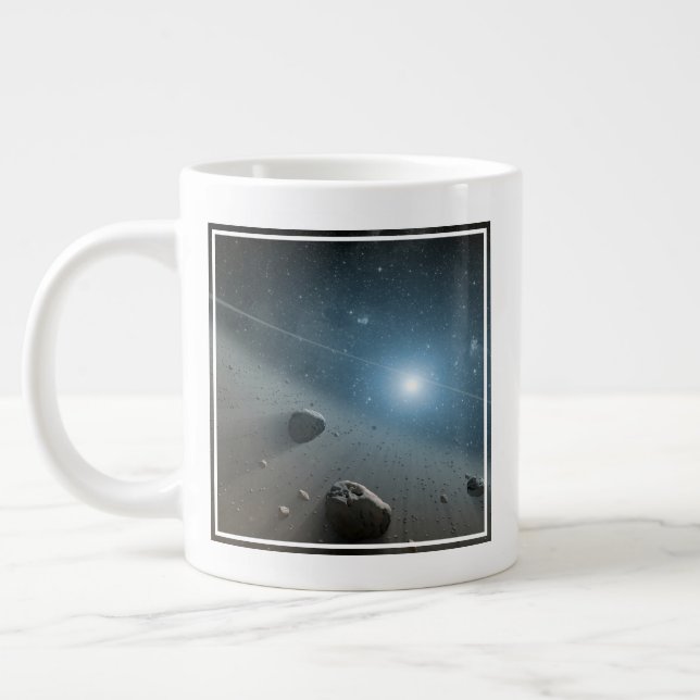 Caneca De Café Grande Um Cinturão Asteroide Em Torno Da Estrela Brilhant (Esquerda)