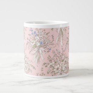 Caneca De Café Grande um delicado buquê de flores silvestres em um fundo