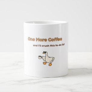 Caneca De Café Grande Um design de pato para Mais Um Café