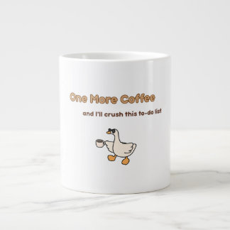 Caneca De Café Grande Um design de pato para Mais Um Café