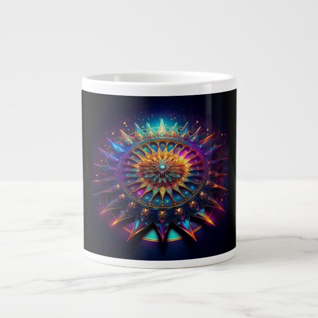 Caneca De Café Grande Um Fractal de Gásper Sierpinski (Frente)
