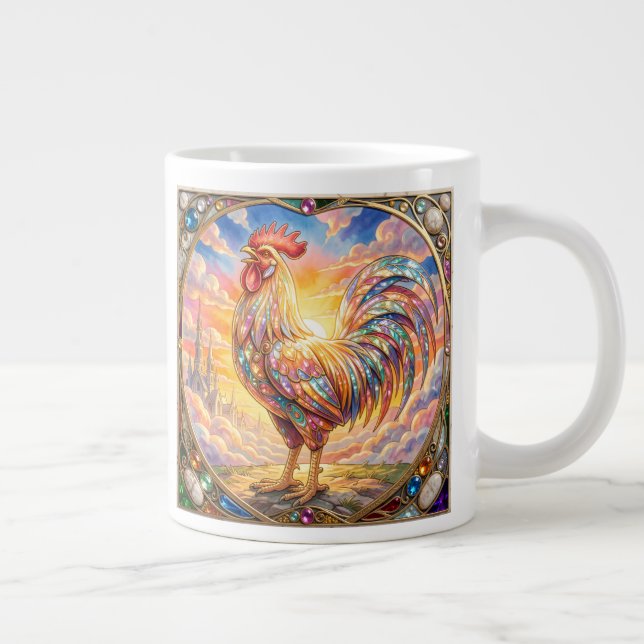 Caneca De Café Grande Um galo etéreo1 (Direita)