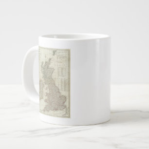 Caneca De Café Grande Um mapa completo das Ilhas Britânicas