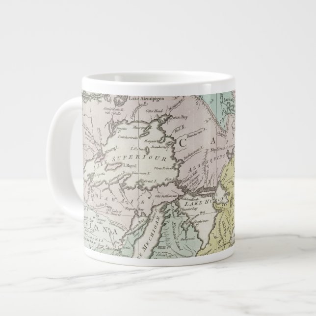 Caneca De Café Grande Um mapa preciso do Canadá, 1761 (Frente Esquerda)