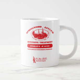 Caneca De Café Grande Um pesadelo na Elm Street   Asilo de Springwood