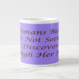 Caneca De Café Grande Um poema de mensagem de beleza para mulheres inspi