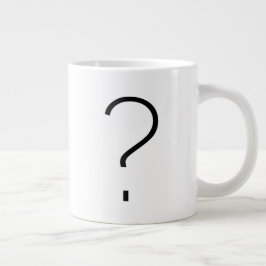 Caneca De Café Grande Um ponto de interrogação