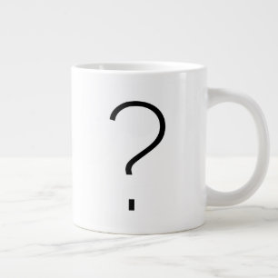 Caneca De Café Grande Um ponto de interrogação