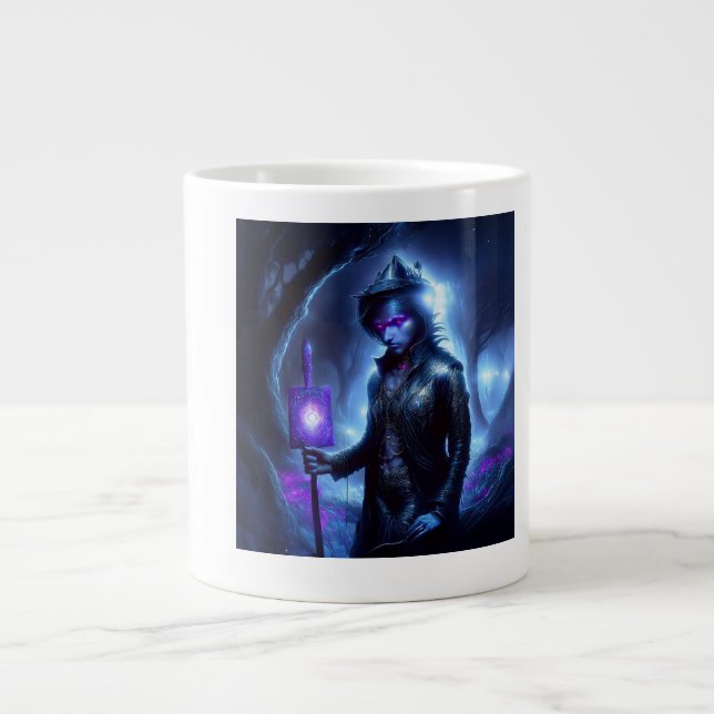 Caneca De Café Grande Uma Alma Perdida Desperta A Floresta Noturna (Frente)