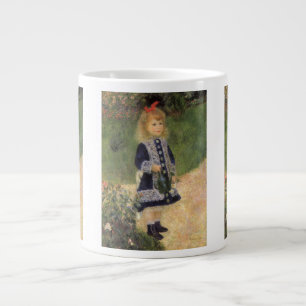 Caneca De Café Grande Uma garota com lata de água por Pierre Renoir