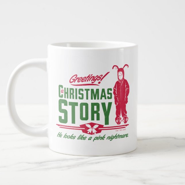 Caneca De Café Grande Uma história de Natal | Ele Parece Um Pesadelo Ros (Esquerda)