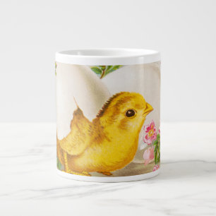 Caneca De Café Grande "Uma Oferta de Páscoa" Cartão Vintage VIctoriano, 