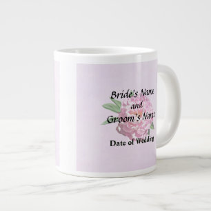 Caneca De Café Grande Uma Pedônia Rosa Pálida