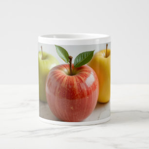 Caneca De Café Grande Uma Trío de Maçãs