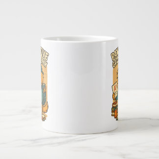 Caneca De Café Grande Unicamente Grades Pawsitivas - Voltar à Camisa-T d