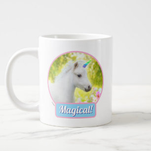Caneca De Café Grande Unicórnio Pônei Branco