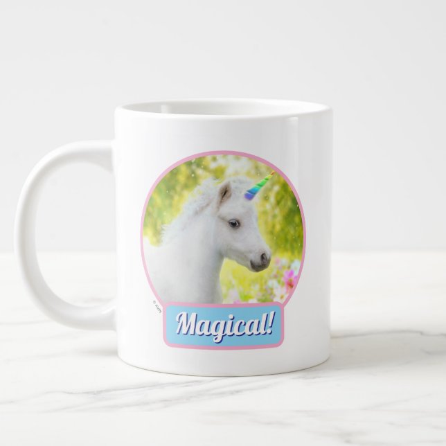 Caneca De Café Grande Unicórnio Pônei Branco (Esquerda)