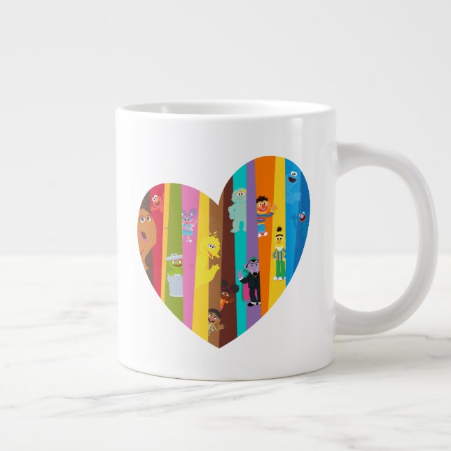 Caneca De Café Grande Unindo Corações (Direita)