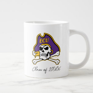 Caneca De Café Grande Universidade da Carolina do Leste Piratas ECU
