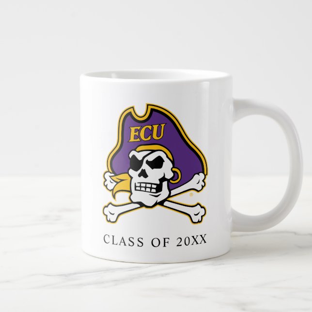 Caneca De Café Grande Universidade da Carolina do Leste | Piratas ECU (Direita)