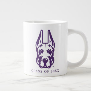 Caneca De Café Grande Universidade de Albany Great Dane Mascot Head