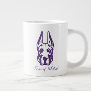 Caneca De Café Grande Universidade de Albany Great Dane Mascot Head