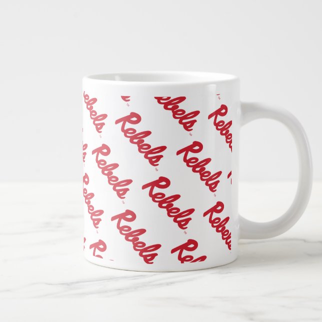 Caneca De Café Grande Universidade do Mississippi | Script Rebels (Direita)
