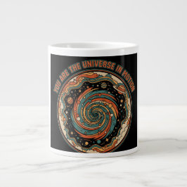 Caneca De Café Grande Universo Cósmico em Movimento - Espírito Estético